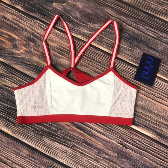 NUYU Stanford University Cardinals Sports Bra With Keyhole Red White NEW Womens - Picture 2 of 5